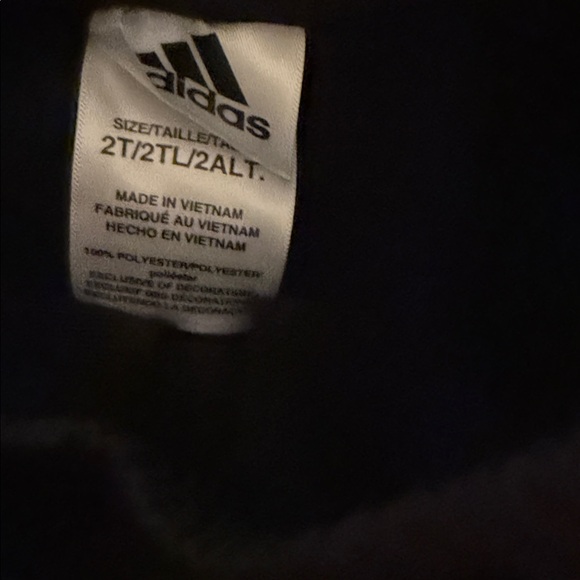 Adidas Kids Sweatpants Black with Pink Accents - Picture 3 of 3